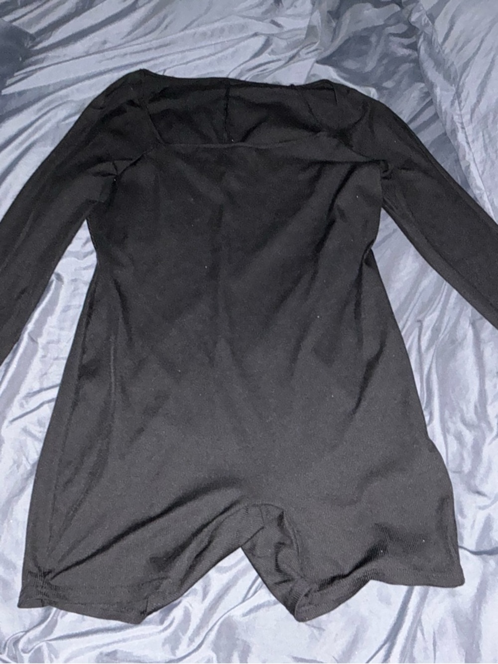 SHEIN Black Long Sleeve Romper